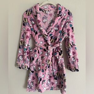 Pink Cartoon Character Fleece Robe